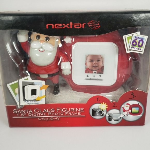 Nextar RPF-1506 1.5-Inch Digital Photo Frame Figurine (Santa Claus, Red) - Picture 1 of 6